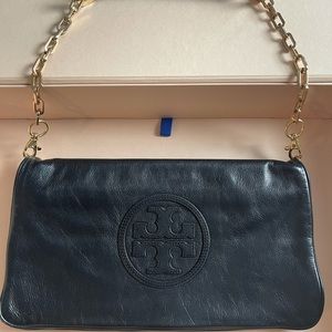 TORY BURCH CLUTCH/SHOULDER BAG BLACK